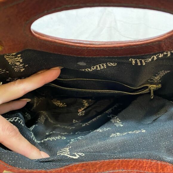 Vintage‎ Leather Oversized Gabbrielli Vittorio Handbag Purse - Picture 13 of 16